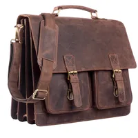 Leather Briefcase Brown