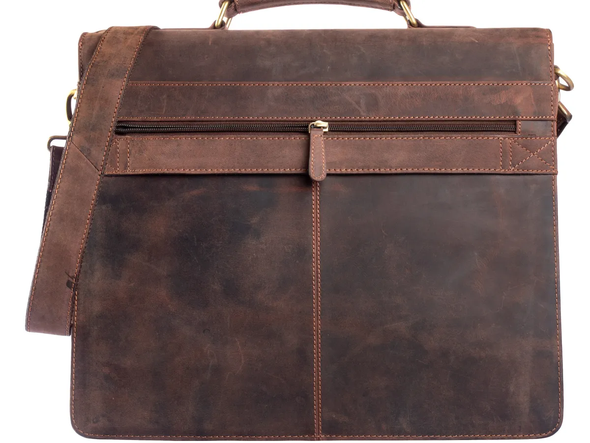 Leather Briefcase Brown