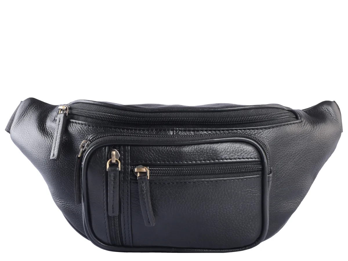 Leather Belt Pouch Black