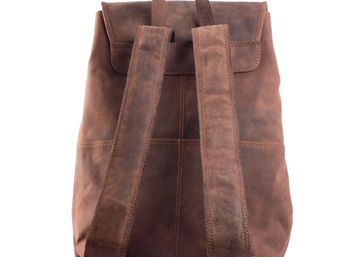 Leather backpack