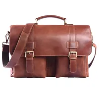Leather Cognac Briefcase