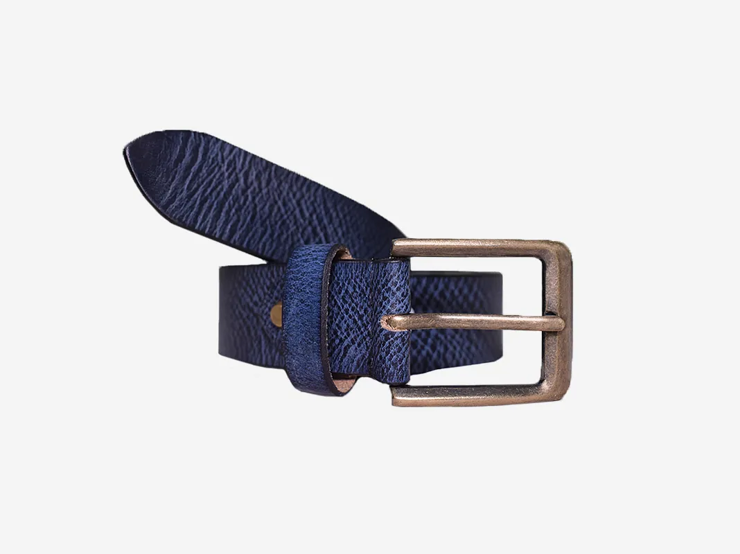 Leather Belt Blue