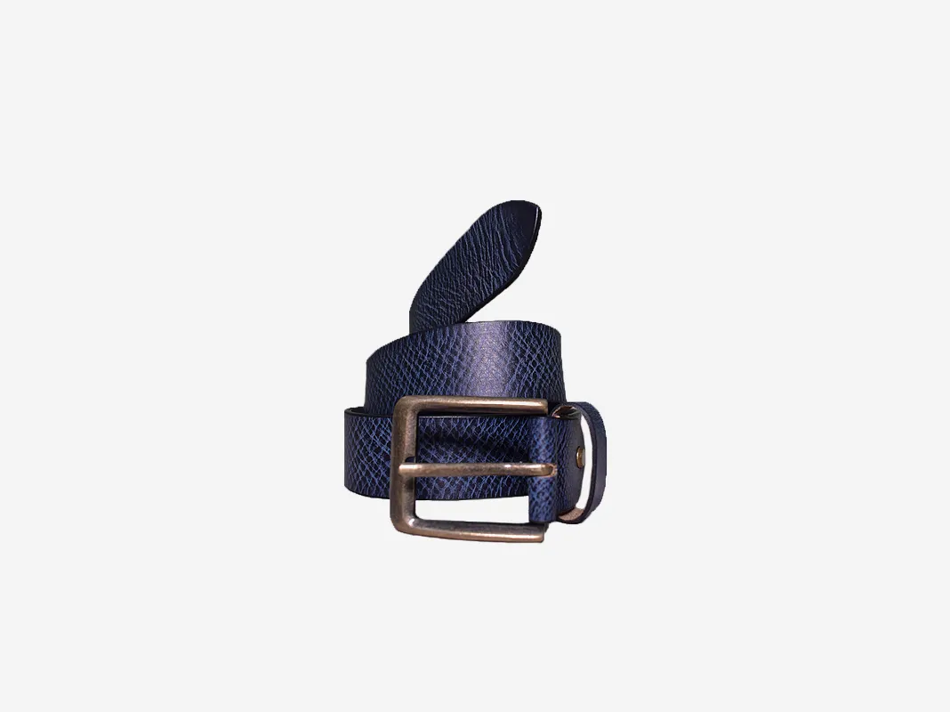 Leather Belt Blue