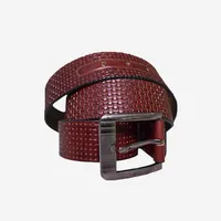 Leather Belt Brown Pattern