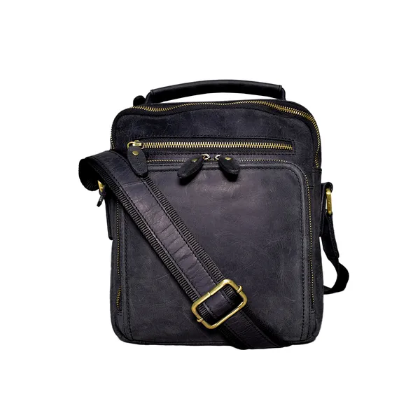 Leather Grey Side Bag