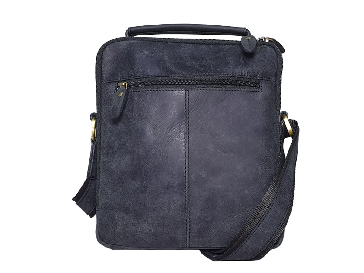 Leather Grey Side Bag