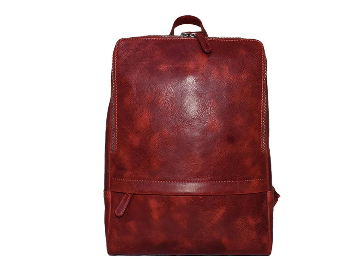 Leather Red Jordan Backpack