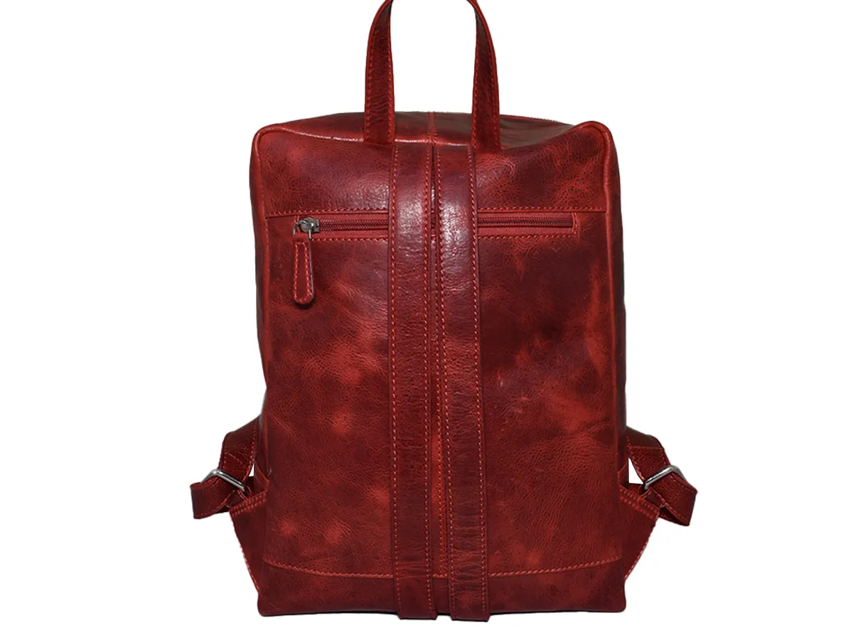 Leather Red Jordan Backpack