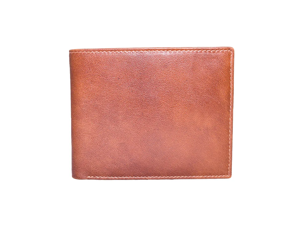 Leather Men Wallet Cognac