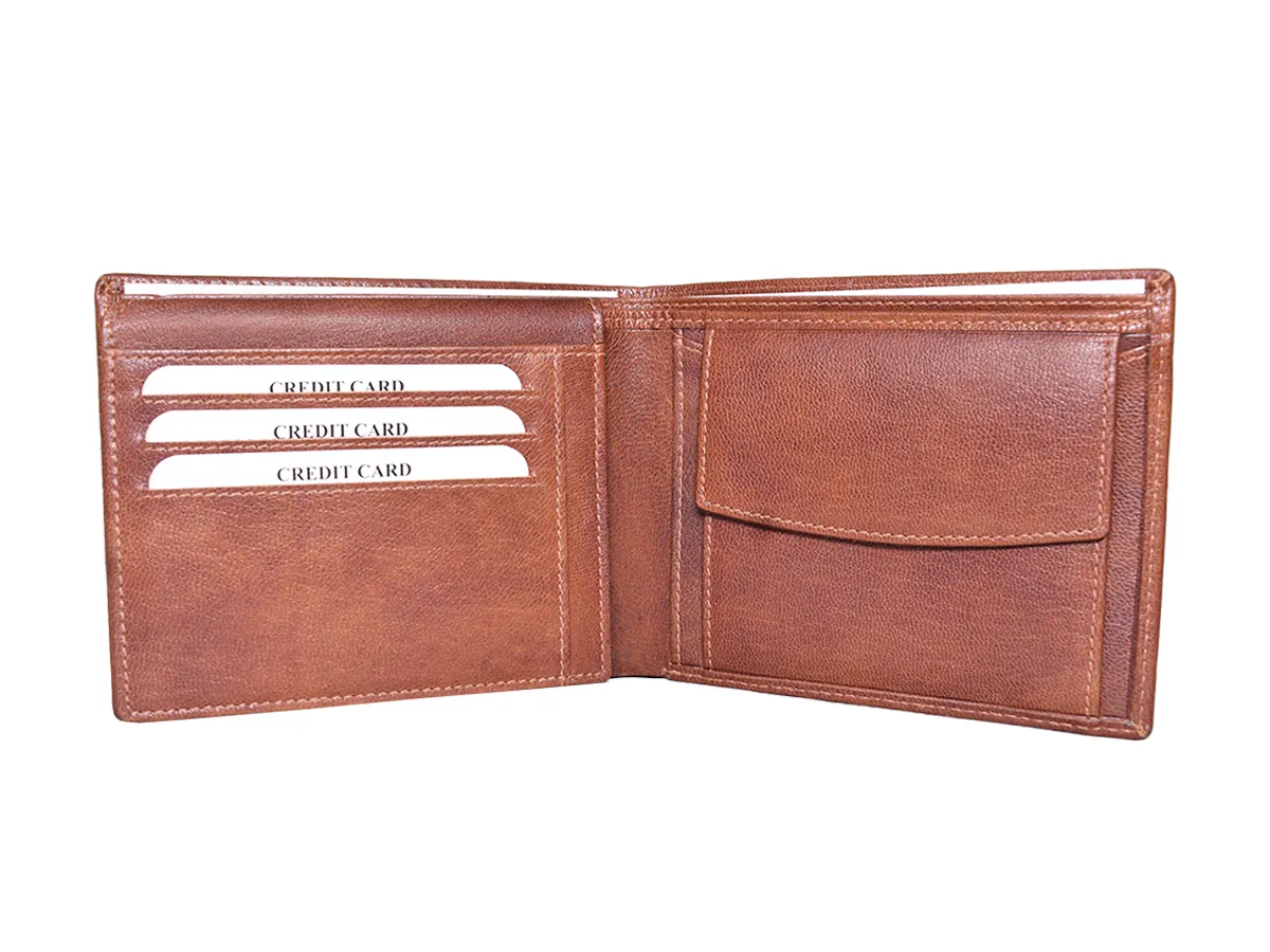 Leather Men Wallet Cognac