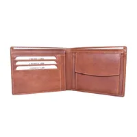 Leather Men Wallet Cognac