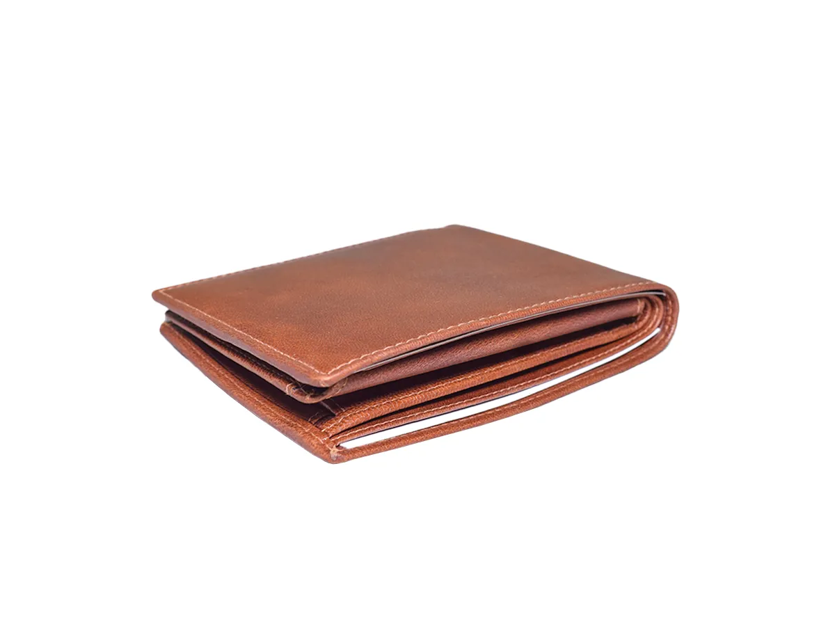 Leather Men Wallet Cognac