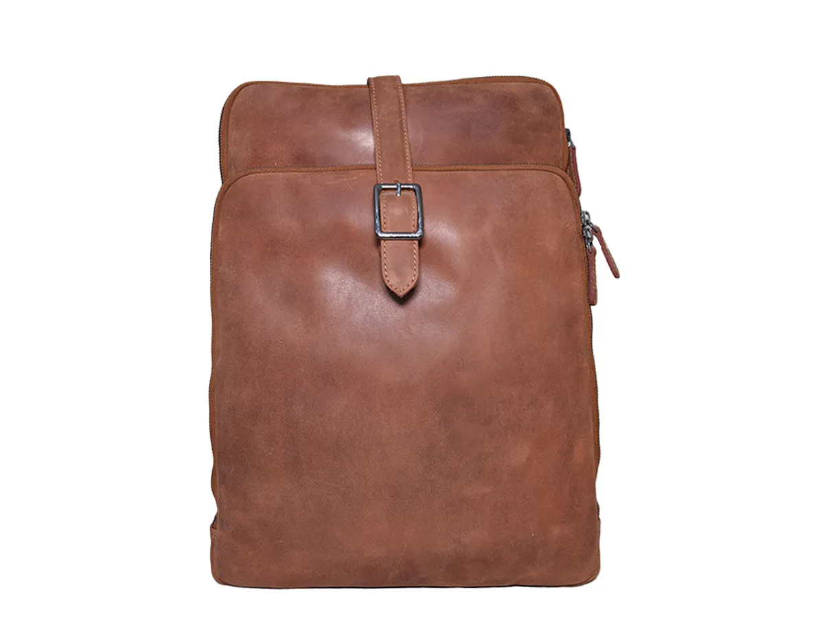 Leather Cognac Backpack