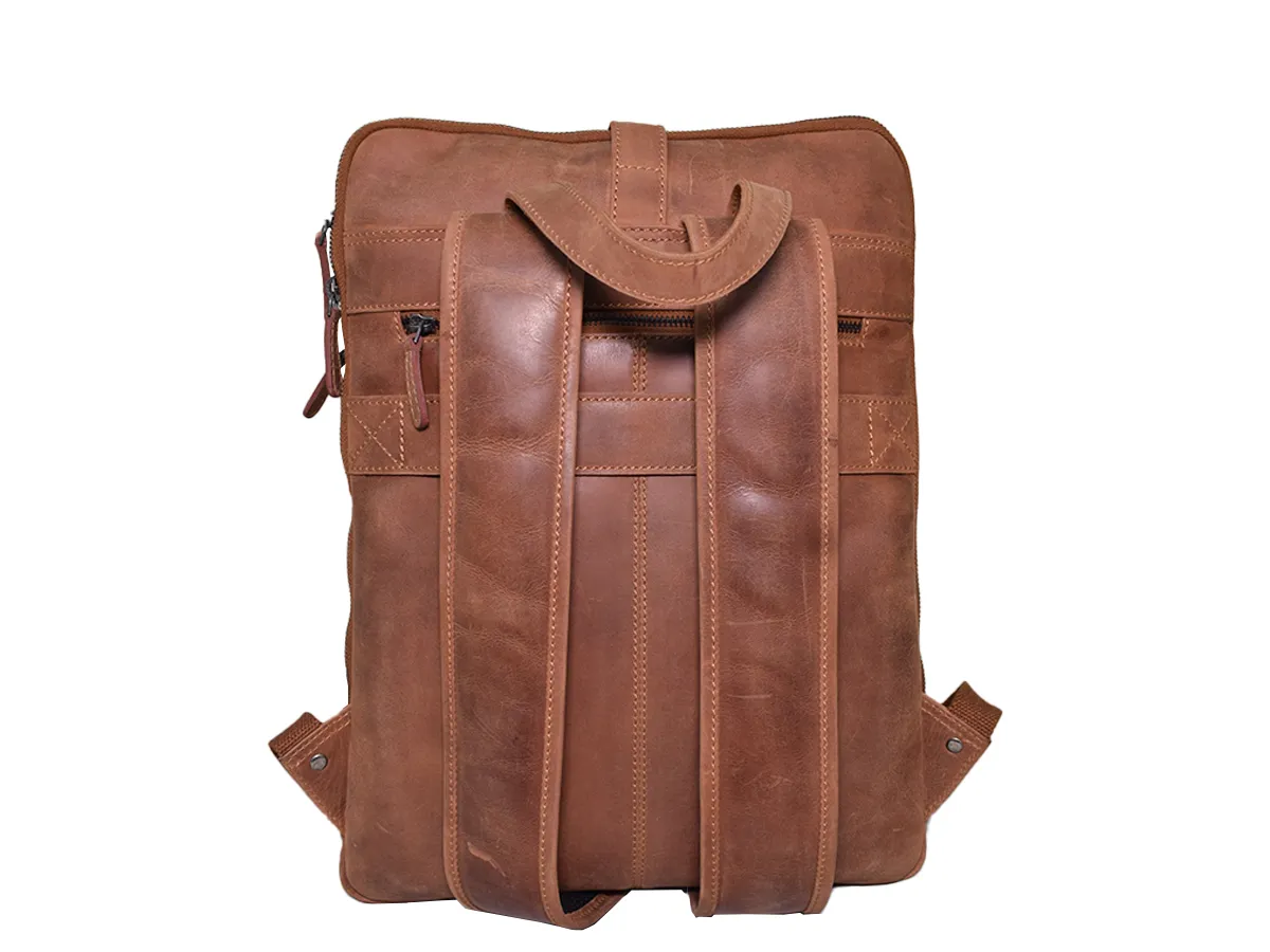 Leather Cognac Backpack