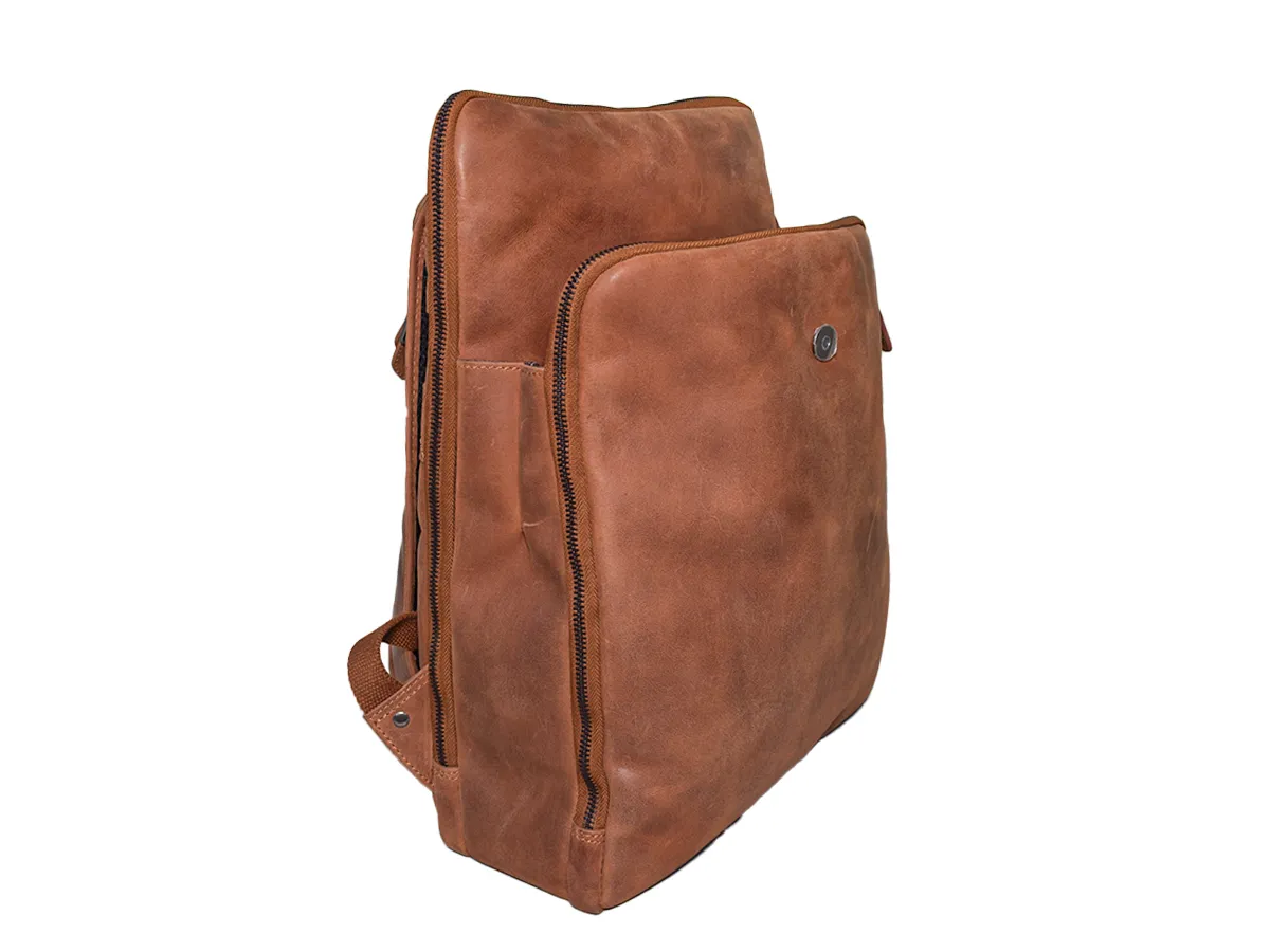 Leather Cognac Backpack