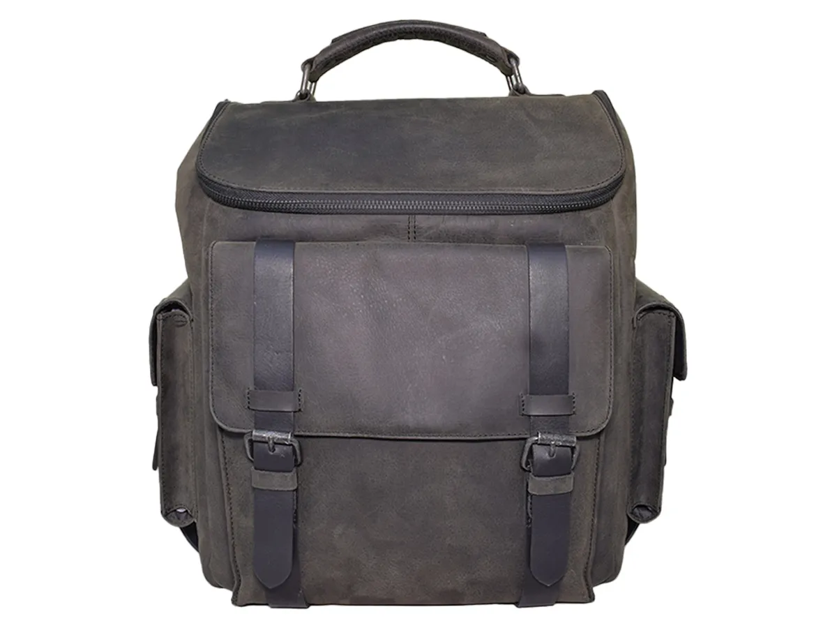 Leather Grey Rucksack