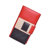 Leather Wallet Multicolor Red