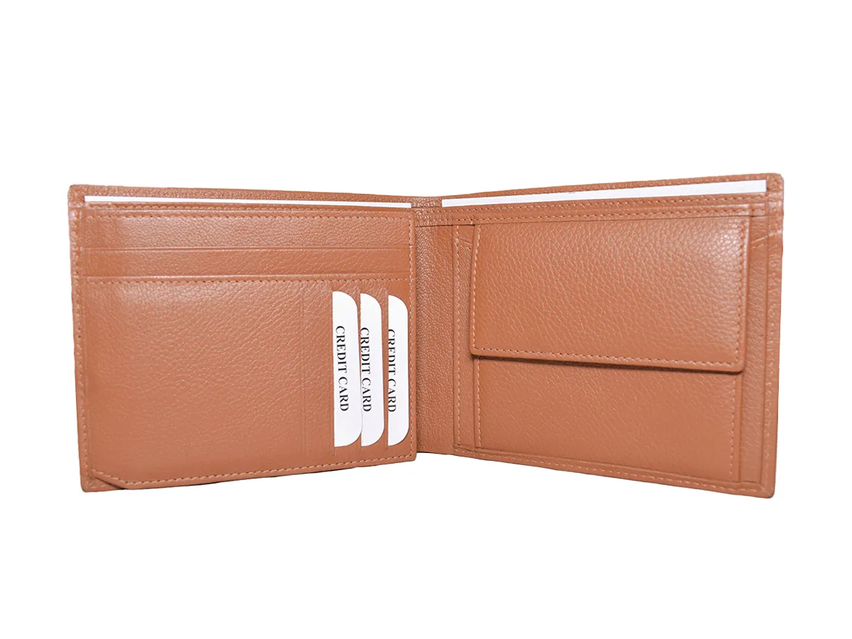 Leather Men Wallet Tan