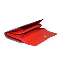 Leather Wallet Multicolor Red