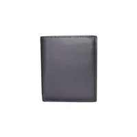 Leather Men Bifold Black Wallet