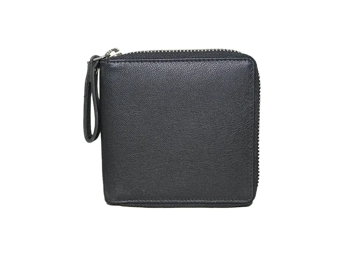 Black Designer Round Zipper Women Wallet