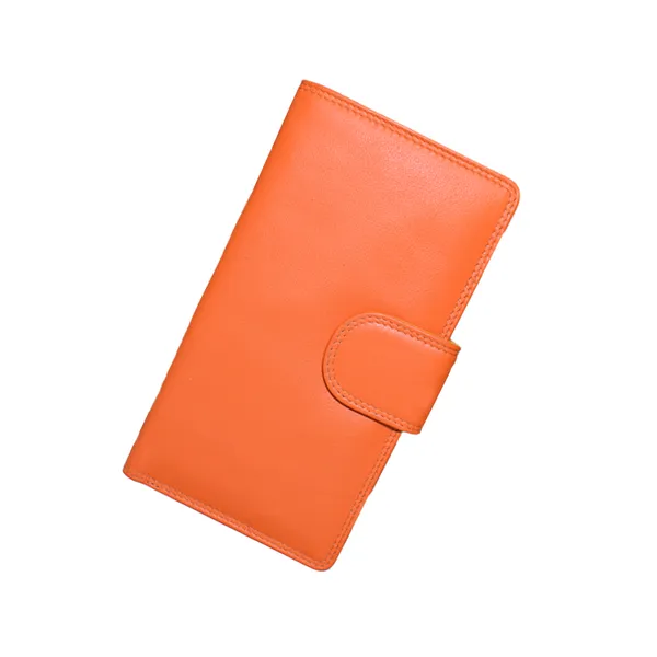 Women Leather Wallet Tangerine