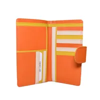 Women Leather Wallet Tangerine