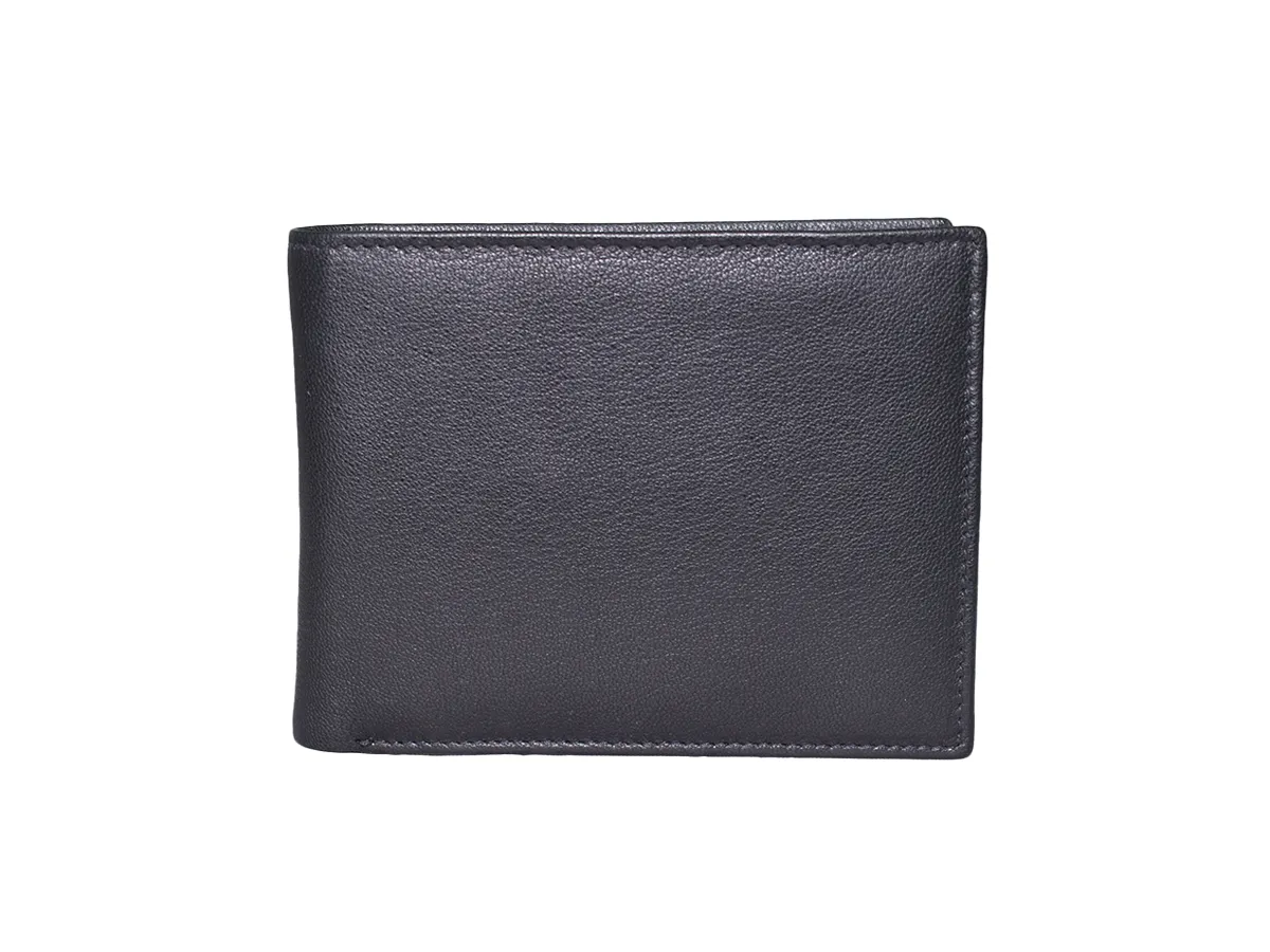 Leather Men Black Wallet