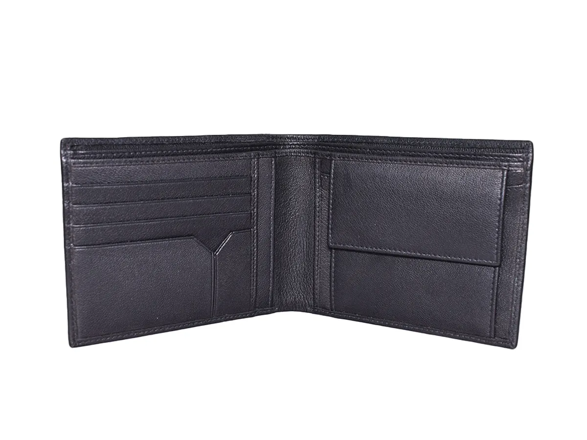 Leather Men Black Wallet